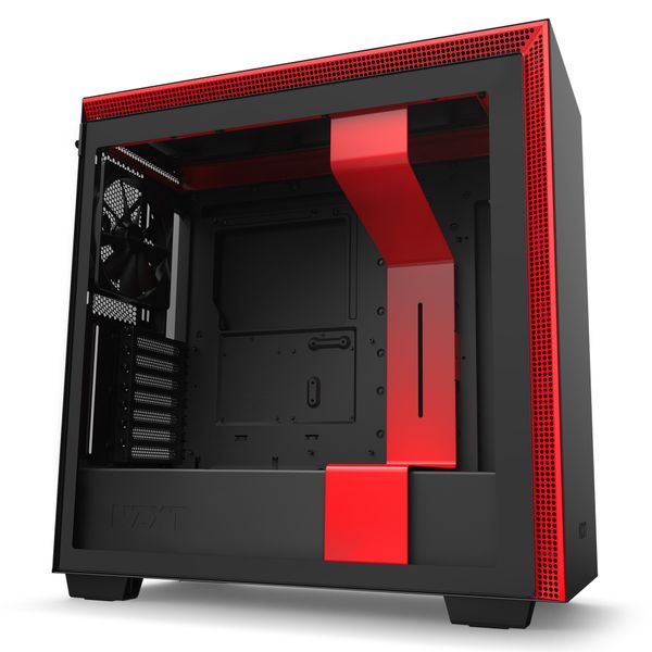 CASE NZXT H710 MATTE BLACK/RED