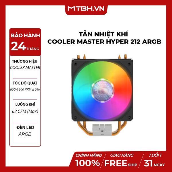 TẢN NHIỆT KHÍ COOLER MASTER HYPER 212 ARGB