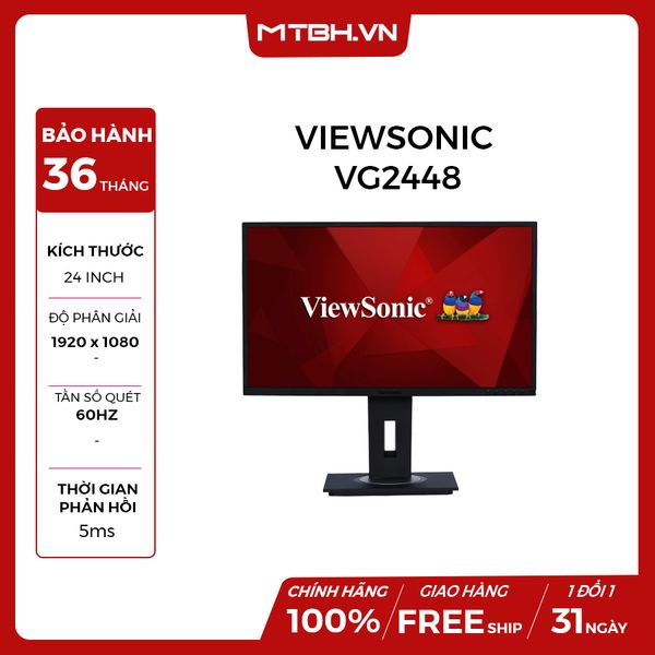 MÀN HÌNH LCD VIEWSONIC 24 INCH VG2448 IPS (ĐỒ HỌA)