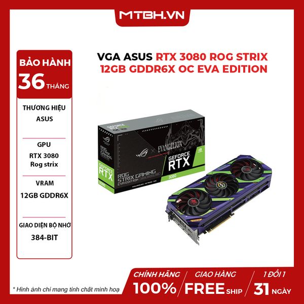 VGA ASUS RTX 3080 ROG Strix 12GB GDDR6X OC EVA Edition