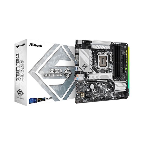 MAIN ASROCK B660M STEEL LEGEND (Intel B660, Socket 1700, M-ATX, 4 khe RAM DDR4)