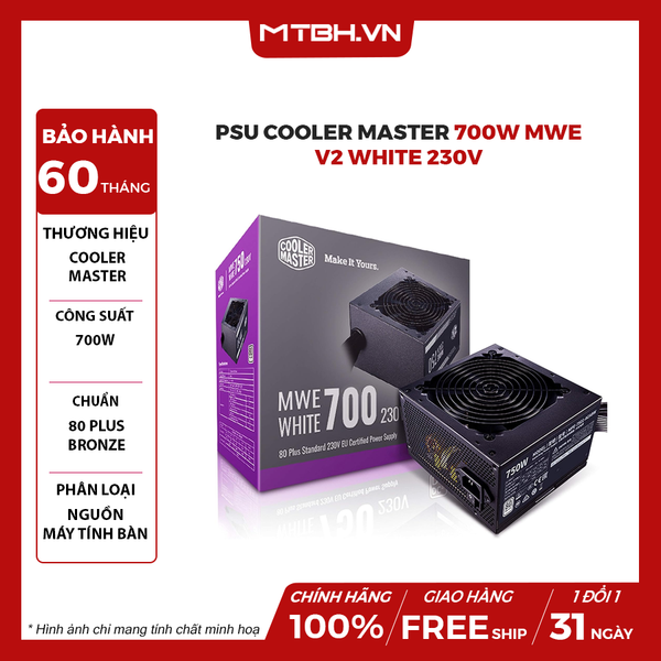 PSU COOLER MASTER 700W MWE BRONZE V2 230V WHITE