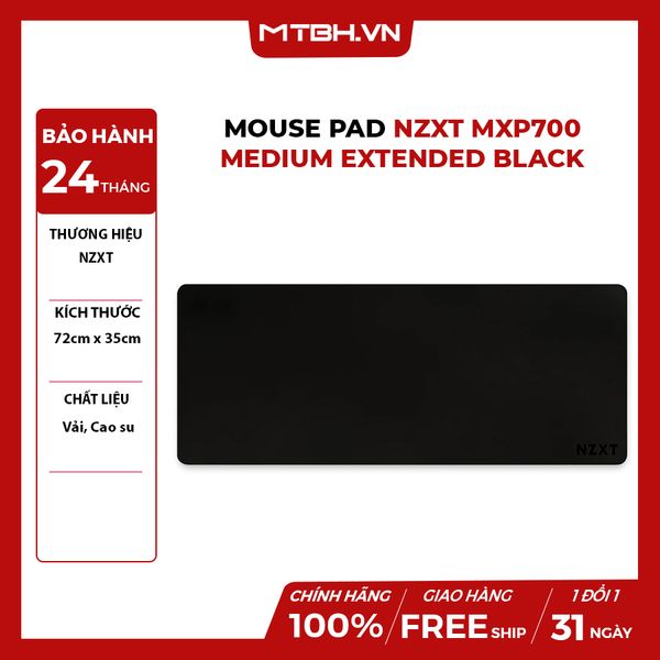 MOUSE PAD NZXT MXP700 MEDIUM EXTENDED BLACK