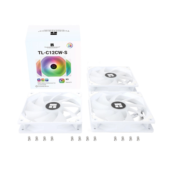 FAN CASE THERMALRIGHT TL-C12C-S WHITE-PWM ARGB - KIT 3 CÁI | TRẮNG