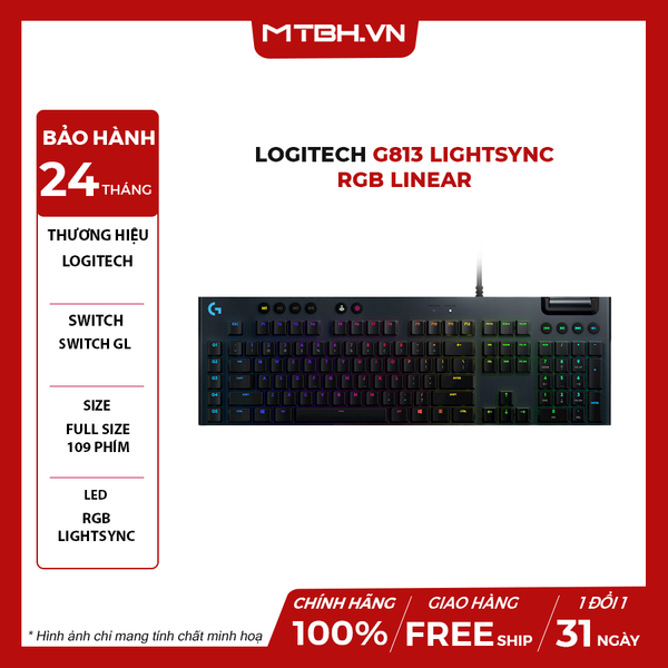 BÀN PHÍM CƠ LOGITECH G813 LIGHTSYNC RGB LINEAR