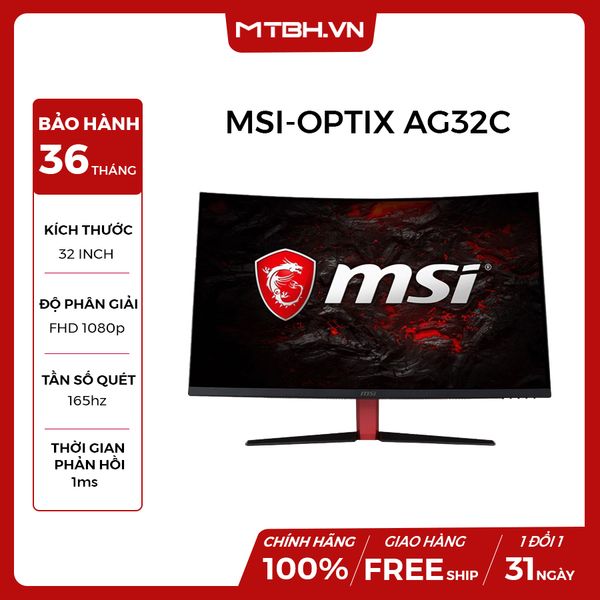 LCD MSI 32 INCH CONG OPTIX AG32C CURVED FHD - 165HZ