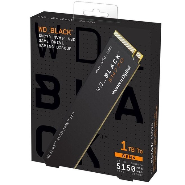 SSD WD 1TB SN770 Black M.2 2280 PCIe NVMe 4x4