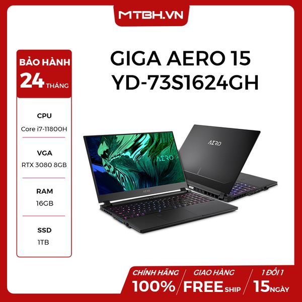 LAPTOP GIGABYTE AERO 15 OLED YD- 73S1624GH CORE i7-11800H | RTX 3080 8GB | 16GB RAM | 1TB SSD | 15.6