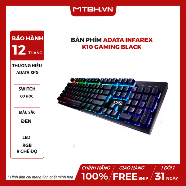 BÀN PHÍM ADATA INFAREX K10 GAMING BLACK