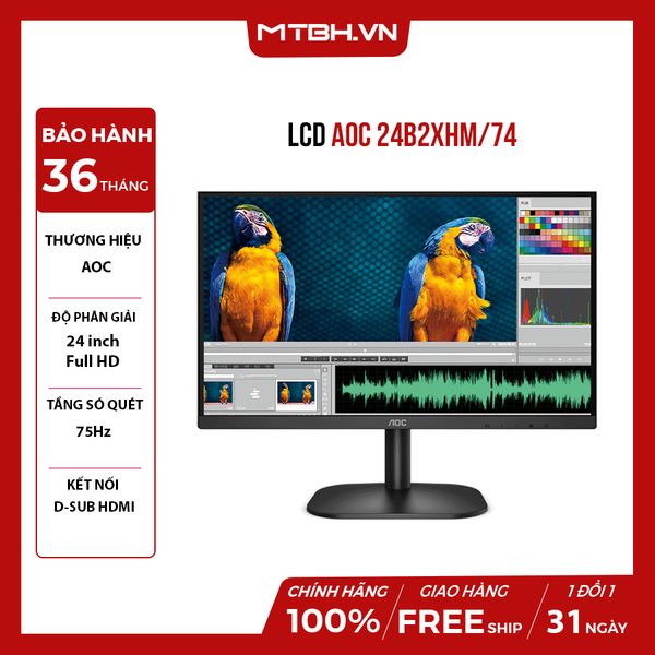 MÀN HÌNH LCD AOC 24B2XHM/74 23.8