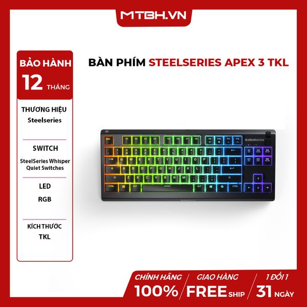 BÀN PHÍM STEELSERIES APEX 3 TKL