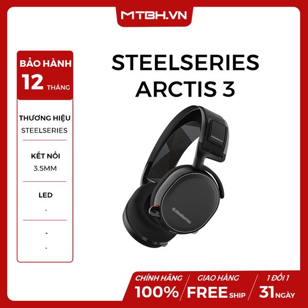 TAI NGHE SteelSeries Arctis 3 Black (61503) NEW BH 12TH