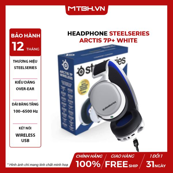 TAI NGHE SteelSeries Arctis 7p+ White