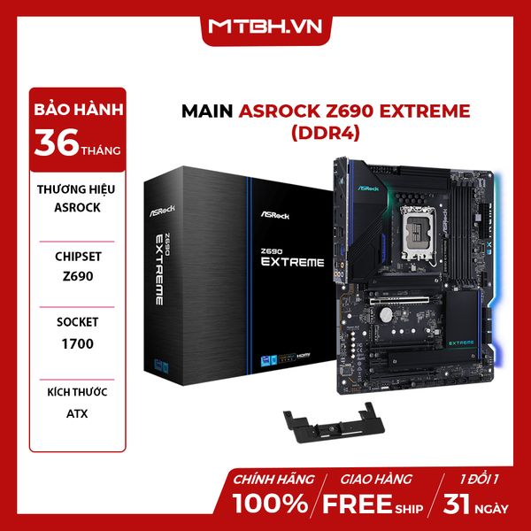 MAIN ASROCK Z690 EXTREME (Intel Z690, Socket 1700, ATX, 4 khe Ram DDR4)
