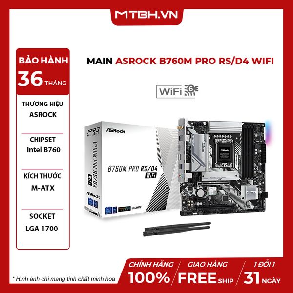 Main ASROCK B760M Pro RS/D4 WiFi