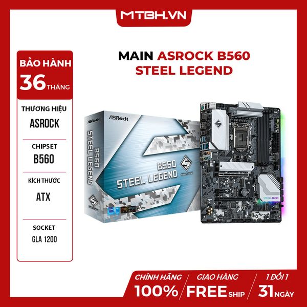 Main ASROCK B560 STEEL LEGEND (Intel B560, Socket 1200, m-ATX,