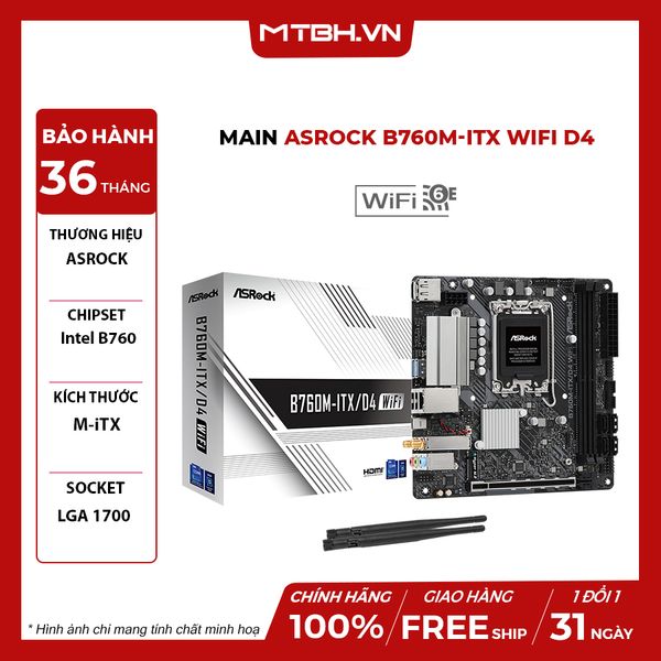 Main ASROCK B760M-ITX WiFi D4