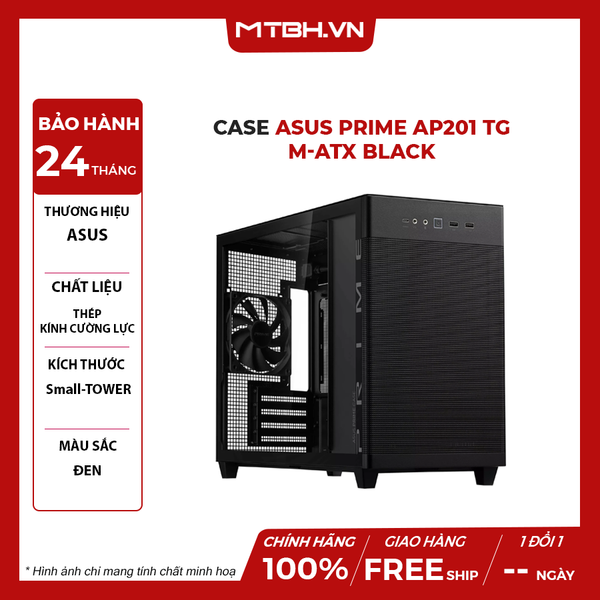 Case ASUS Prime AP201 TG M-ATX Black