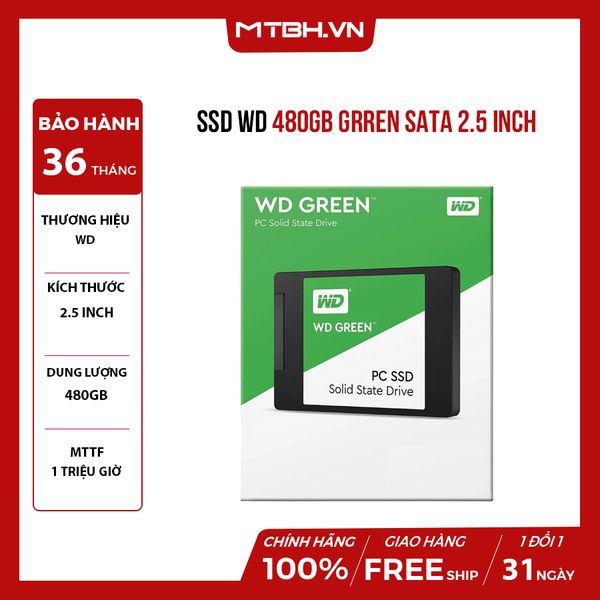 SSD WD 480GB GREEN SATA 2.5 INCH