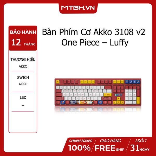 Bàn Phím Cơ Akko 3108 v2 One Piece – Luffy (Akko switch v2)