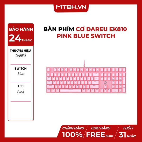 BÀN PHÍM CƠ DAREU EK810 PINK BLUE SWITCH