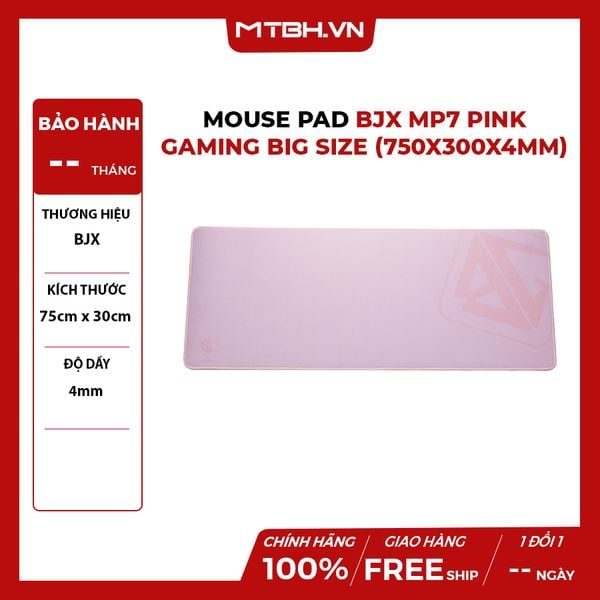 MOUSE PAD BJX MP7 PINK GAMING BIG SIZE (750X300X4MM)