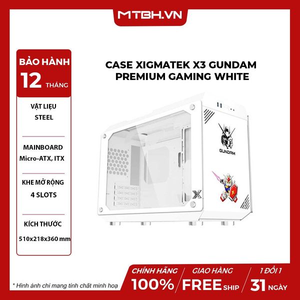 CASE XIGMATEK X3 GUNDAM PREMIUM GAMING WHITE