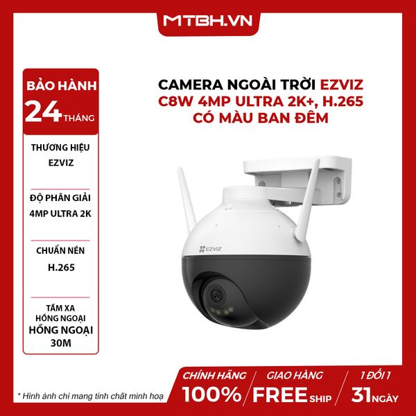 Camera Wifi EZVIZ C8W Ngoài Trời 4MP Ultra 2K+