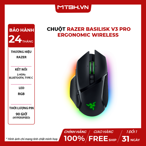 Chuột Razer Basilisk V3 Pro Ergonomic Wireless