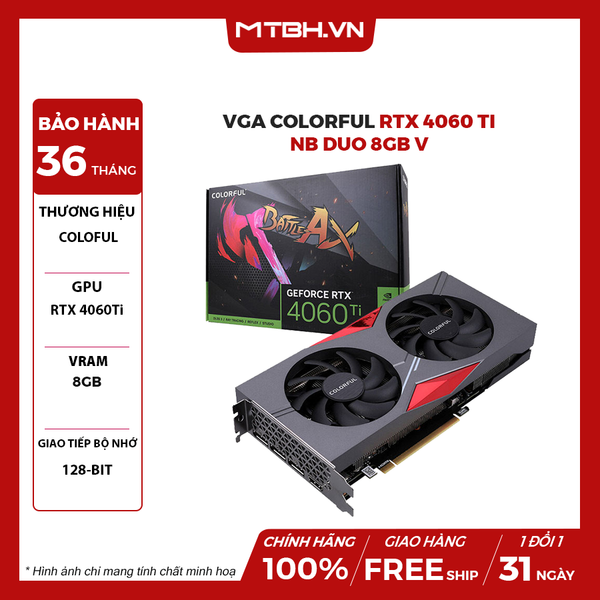 VGA COLORFUL RTX 4060 TI NB DUO 8GB V