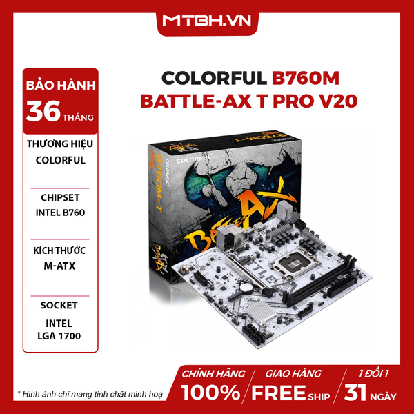 Main Colorful B760M BATTLE-AX T PRO V20 DDR4 WHITE