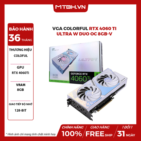 VGA COLORFUL RTX 4060 TI ULTRA W DUO OC 8GB-V