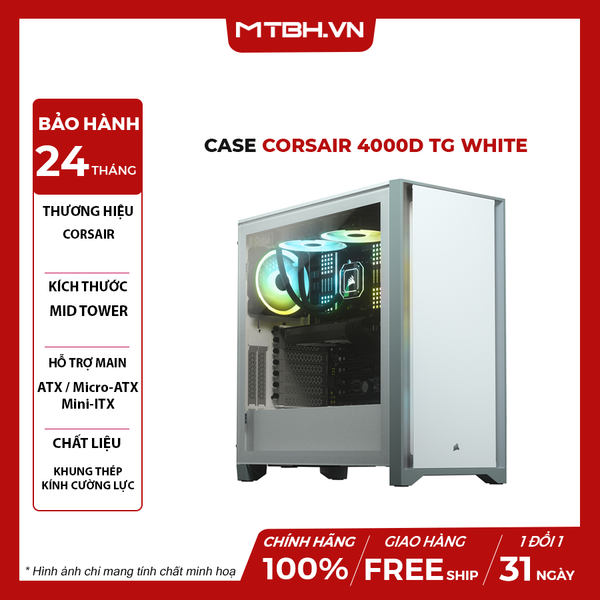 Case Corsair 4000D TG White