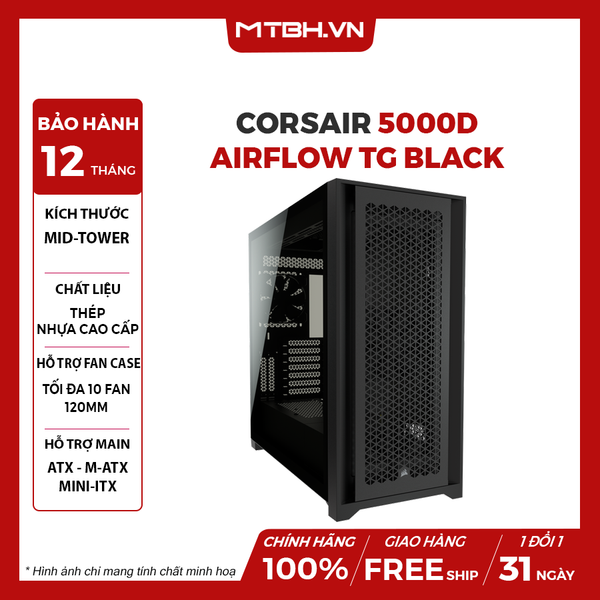 Case Corsair 5000D Airflow TG Black