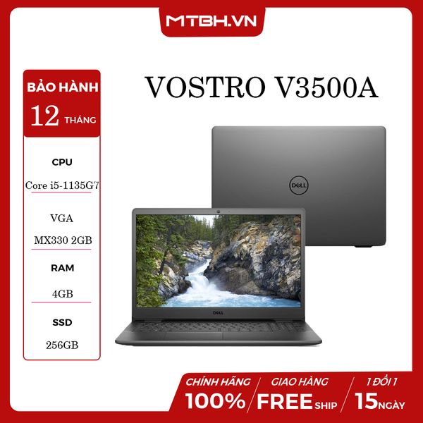 LAPTOP DELL VOSTRO 3500 (V3500A) Black Core i5 1135G7 | GEFORCE MX 330 | 4GB RAM | 256GB SSD | 15.6