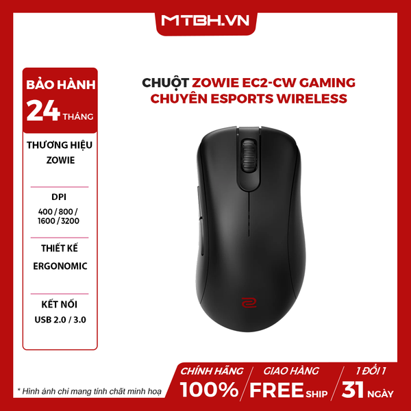 Chuột ZOWIE EC2-CW Gaming Chuyên Esports Wireless