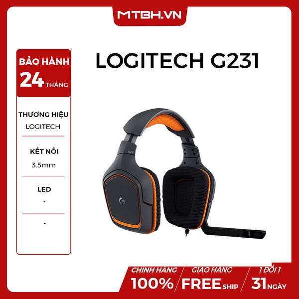 TAI NGHE LOGITECH G231 PRODIGY GAMING NEW