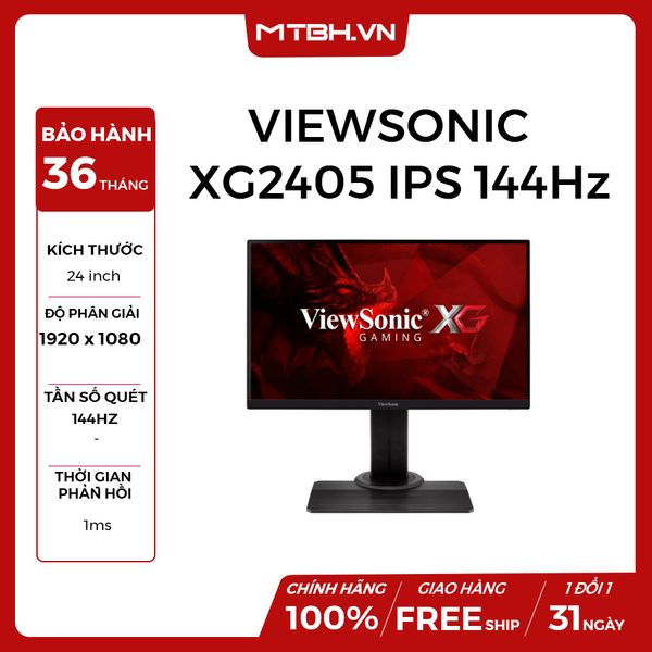 MÀN HÌNH LCD VIEWSONIC 24 INCH XG2405 IPS 144Hz FREESYNC CHUYÊN GAME