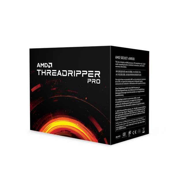 CPU AMD Ryzen Threadripper Pro 3955WX (3.9 GHz Upto 4.3GHz / 73MB / 16 Cores, 32 Threads / 280W / Socket sWRX8)