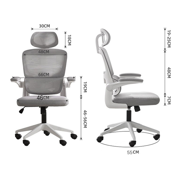 Ghế TMS09 Ergonomic Công Thái Học Grey