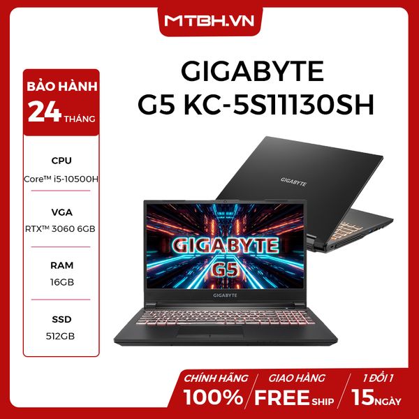 LAPTOP GAMING GIGABYTE G5 KC-5S11130SH CORE I5-10500H | RTX 3060 6GB | 16GB RAM | 512GB SSD | 15.6