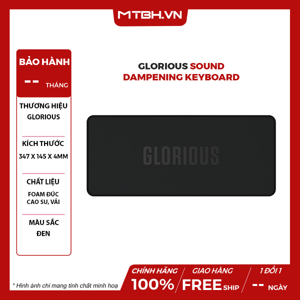 Mouse Pad Glorious Sound Dampening Keyboard Mat 75% TKL