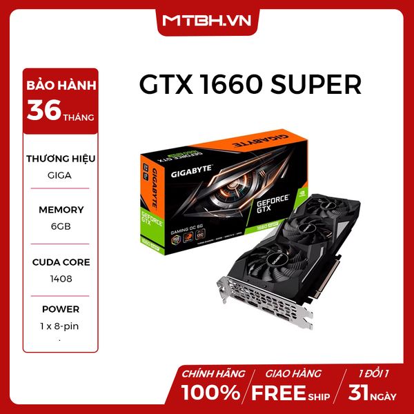 VGA GIGA GTX 1660 SUPER™ GAMING OC 6G