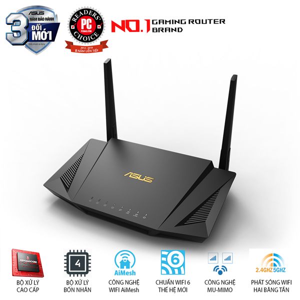 BỘ PHÁT WIFI ASUS RT-AX56U WIFI AX1800 2 BĂNG TẦN WIFI 6