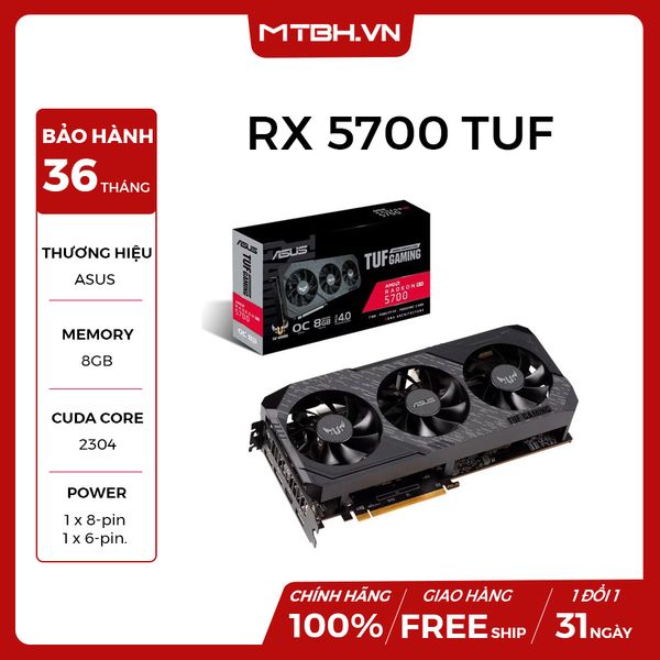 VGA ASUS RX 5700 8GB TUF GAMING OC edition (GDDR6)