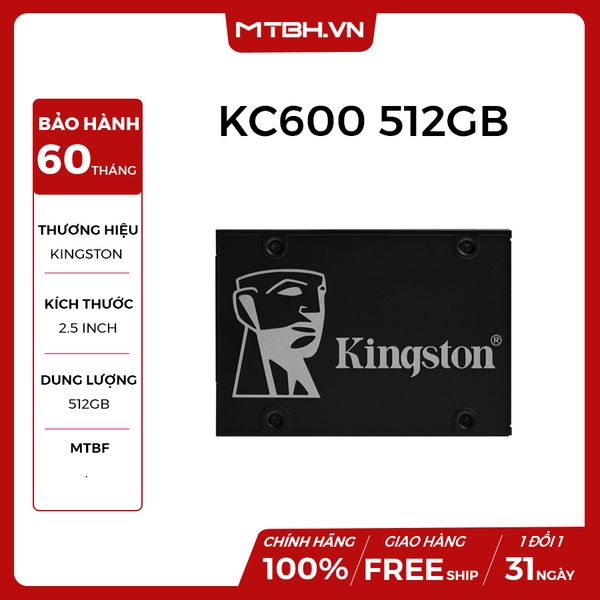 SSD KINGSTON KC600 512GB 2.5 SATA3