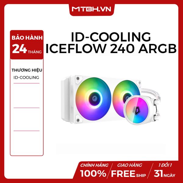 TẢN NHIỆT NƯỚC ID-COOLING ICEFLOW 240 ARGB SNOW