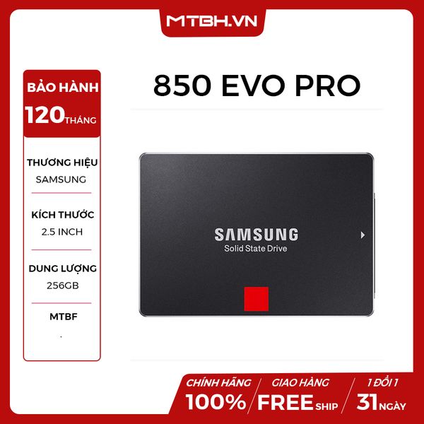 SSD SAMSUNG 256GB 850 EVO Pro series MÃ MZ-7KE256 NEW BH 10 NĂM