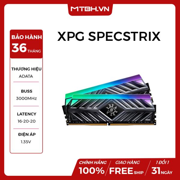 RAM DDR4 8GB ADATA XPG SPECTRIX D41 X TUF RGB 3000Mhz NEW ( BLACK )