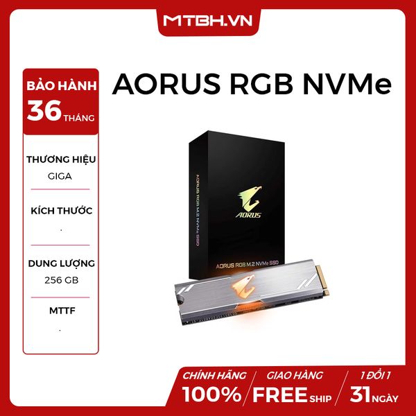 SSD GIGA 256GB AORUS RGB M.2 NVMe (GP-ASM2NE2256GTTDR) NEW